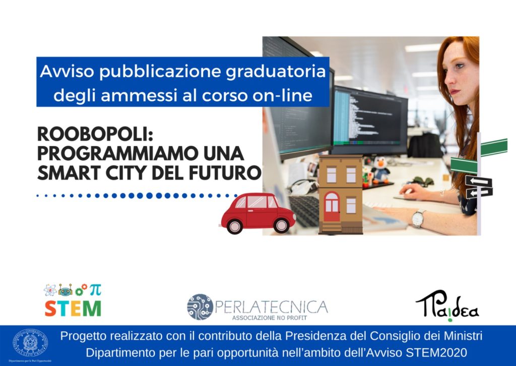 Graduatoria degli ammessi al corso gratuito online “Programma una città del futuro”